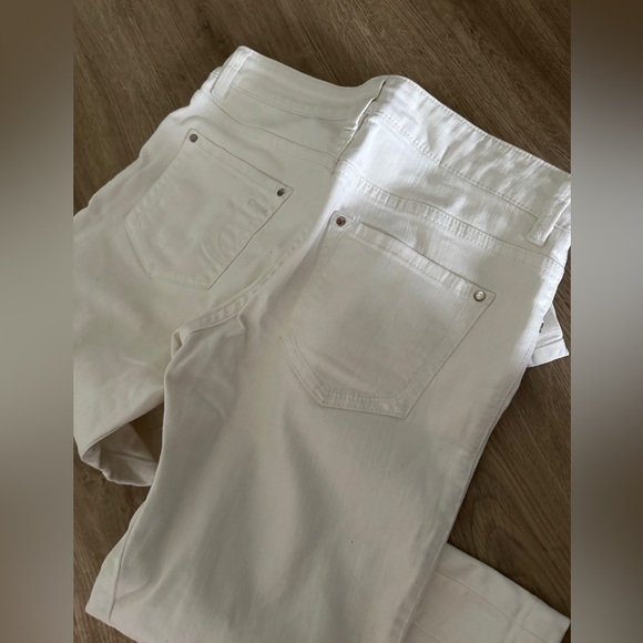 Vintage Designer Karen Millen denim cropped jeans pants zipper ankles is 6 4 - Picture 5 of 7